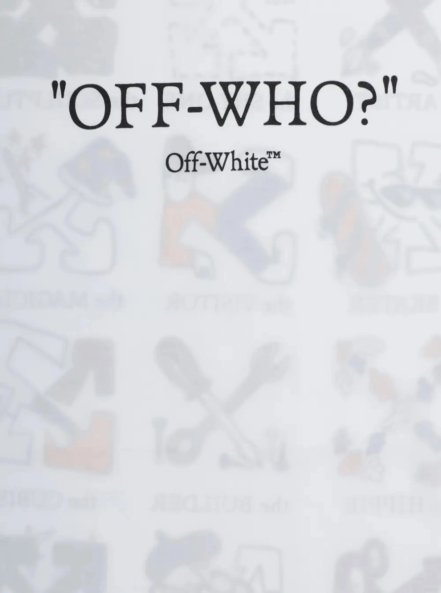 Tricou Off-White alb din bumbac - Img 3