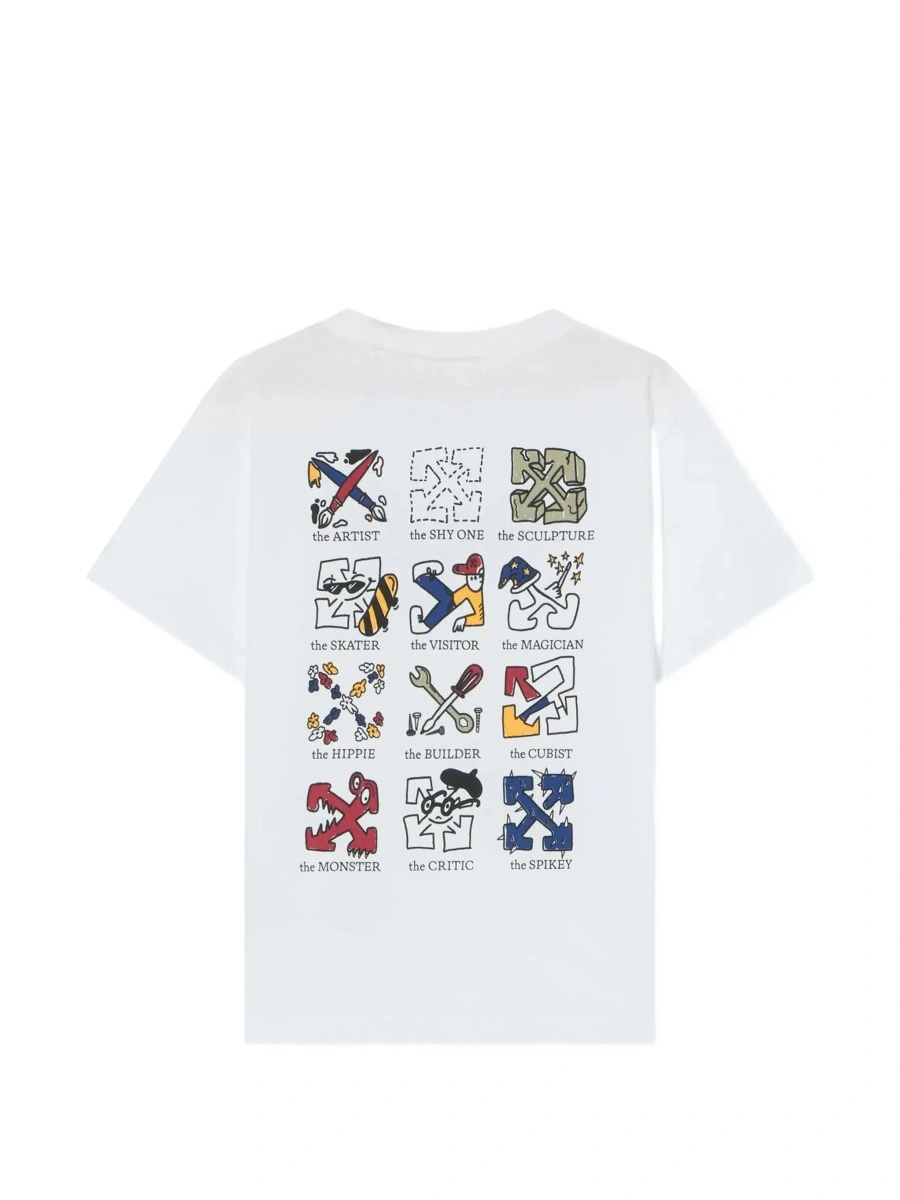 Tricou Off-White alb din bumbac - Img 4