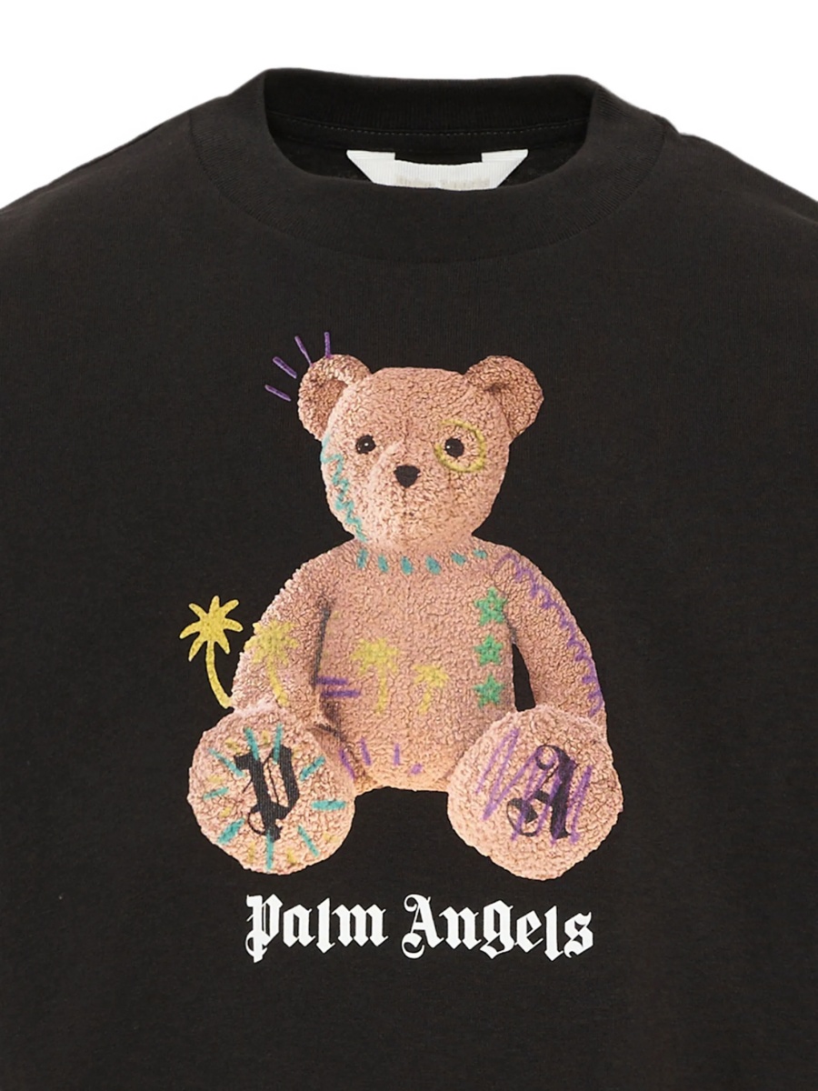 Tricou Palm Angels negru din bumbac - Img 3