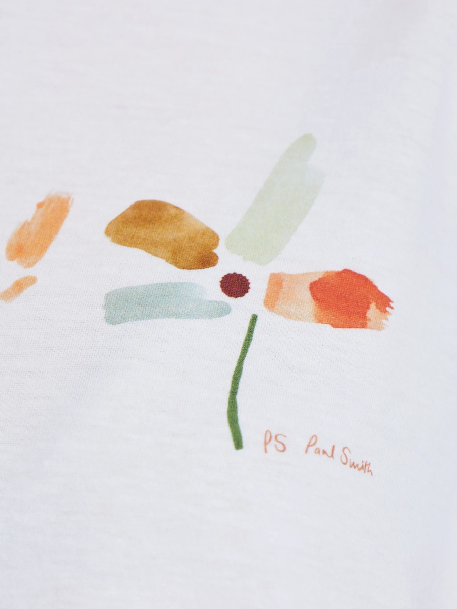Tricou Paul Smith alb din bumbac - Img 5