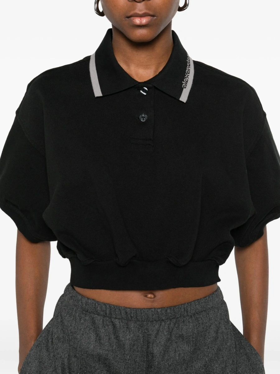Tricou Polo Alexander Wang negru - Img 5