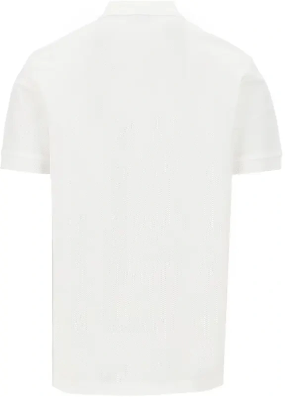 Tricou polo Burberry alb din bumbac - Img 3