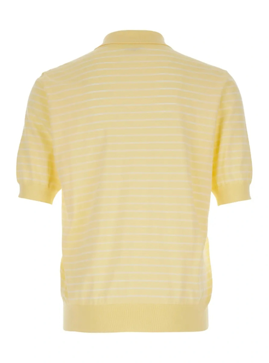 Tricou polo Céline galben din bumbac - Img 2