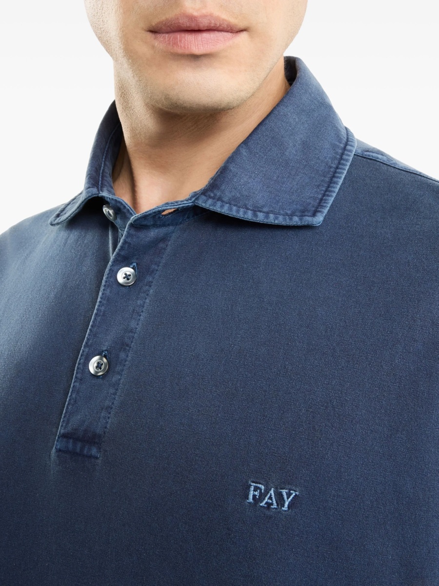 Tricou Polo Fay albastru - Img 5