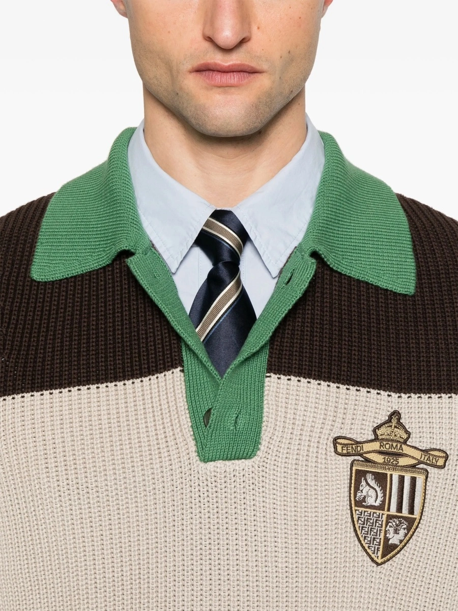 Tricou Polo Fendi maro - Img 4