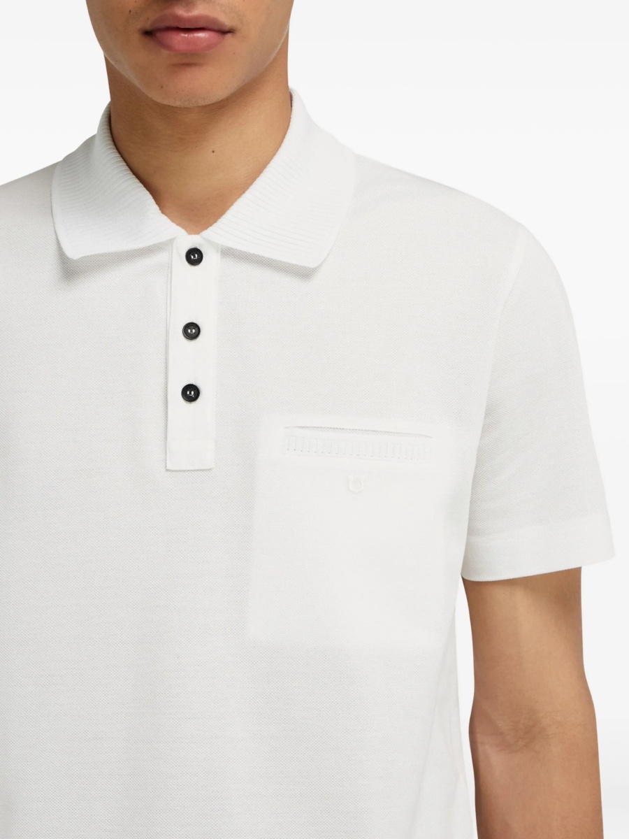 Tricou Polo Ferragamo alb - Img 5