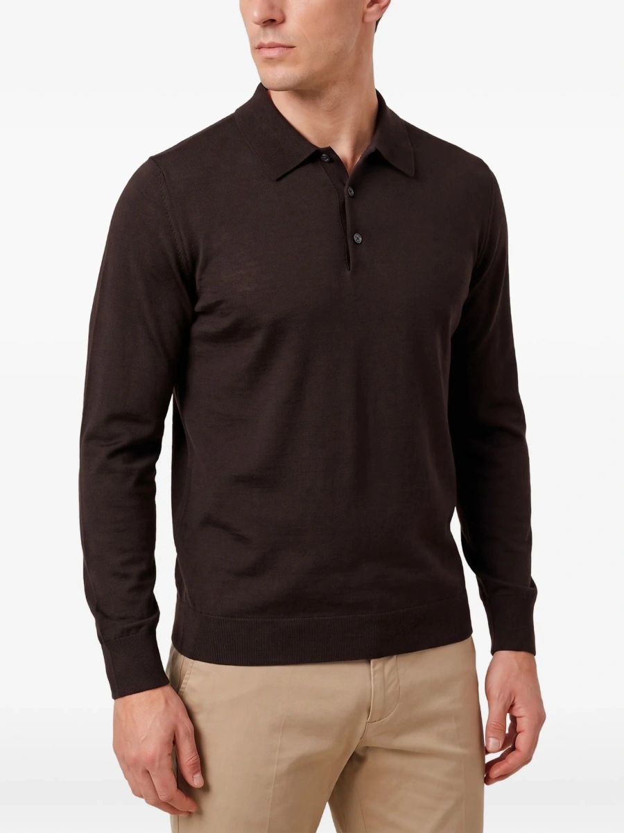 Tricou Polo John Smedley maro - Img 2