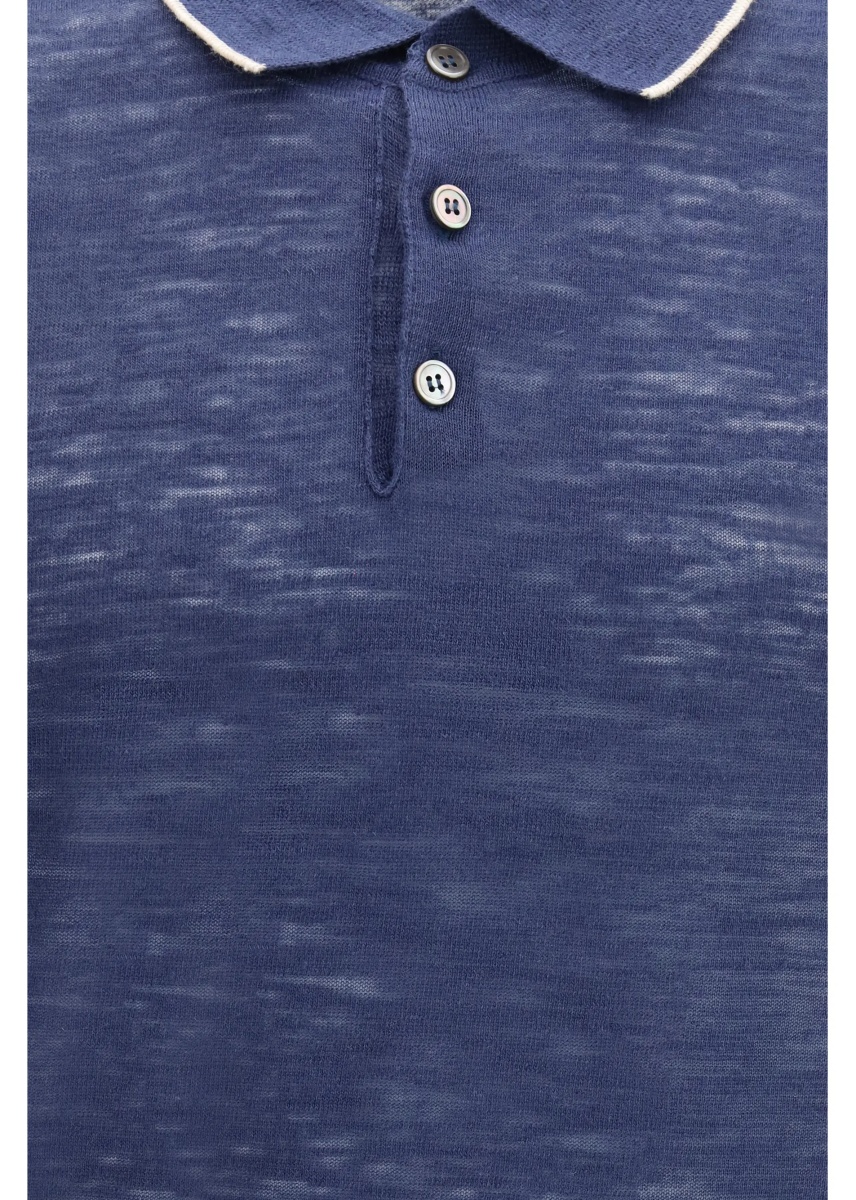 Tricou Polo Linen blend Polo Shirt - Img 3