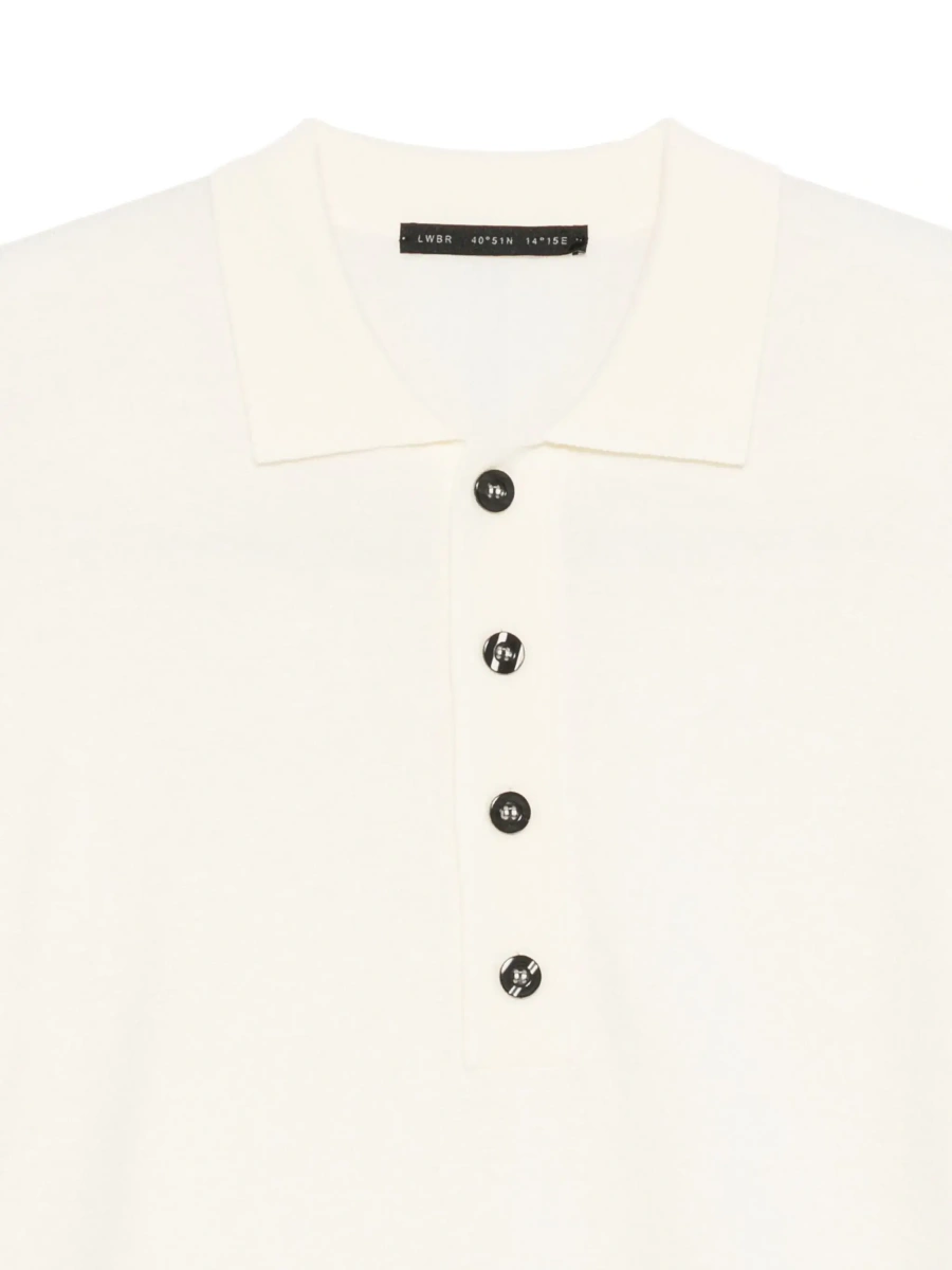Tricou polo LOW BRAND alb din lana - Img 5
