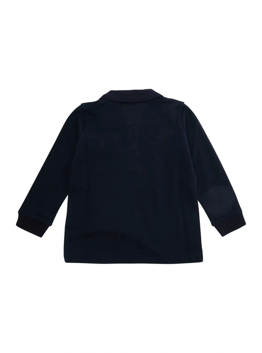 Tricou polo Moncler albastru din bumbac - Img 2