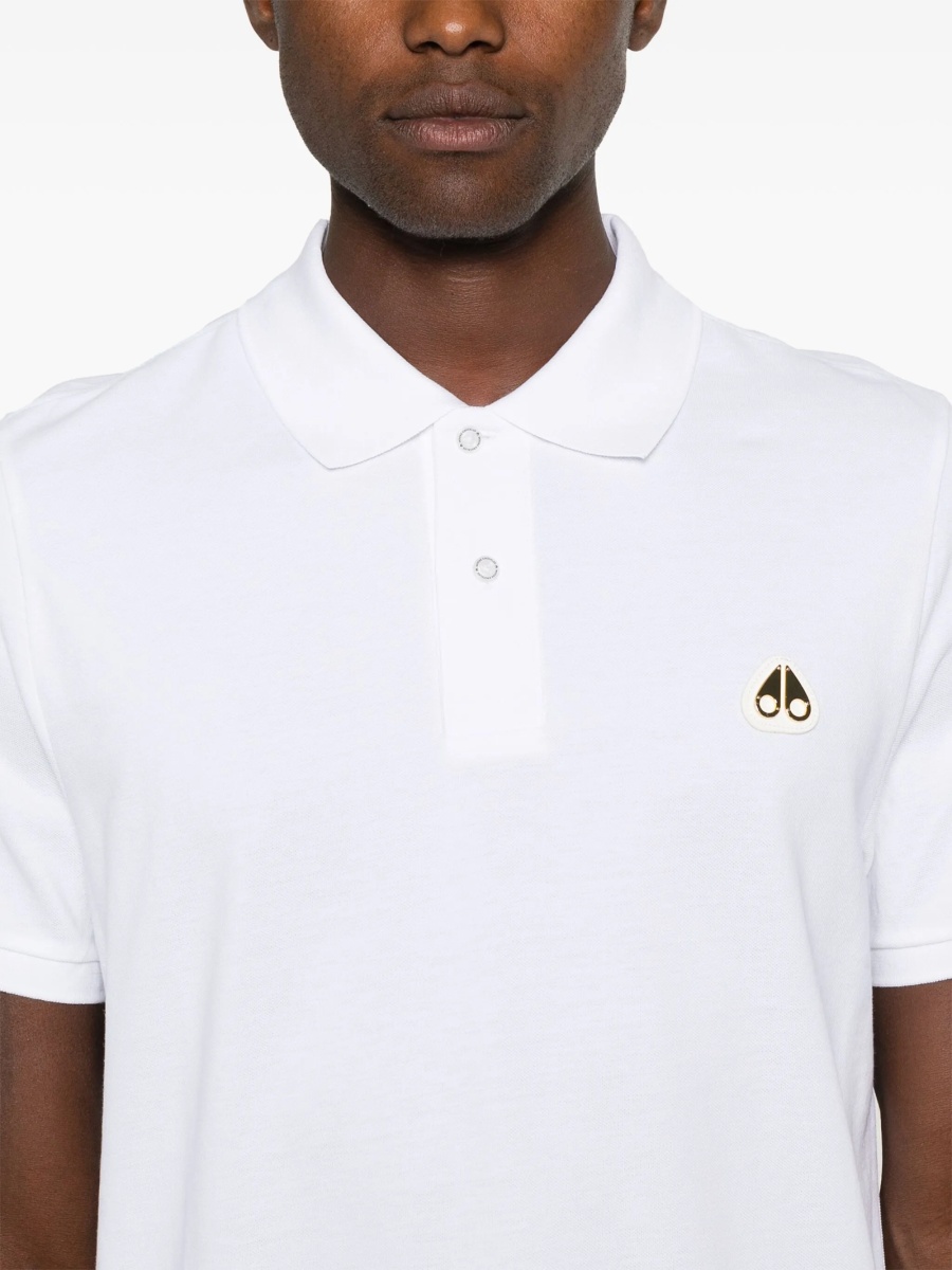 Tricou Polo Moose Knuckles alb - Img 4