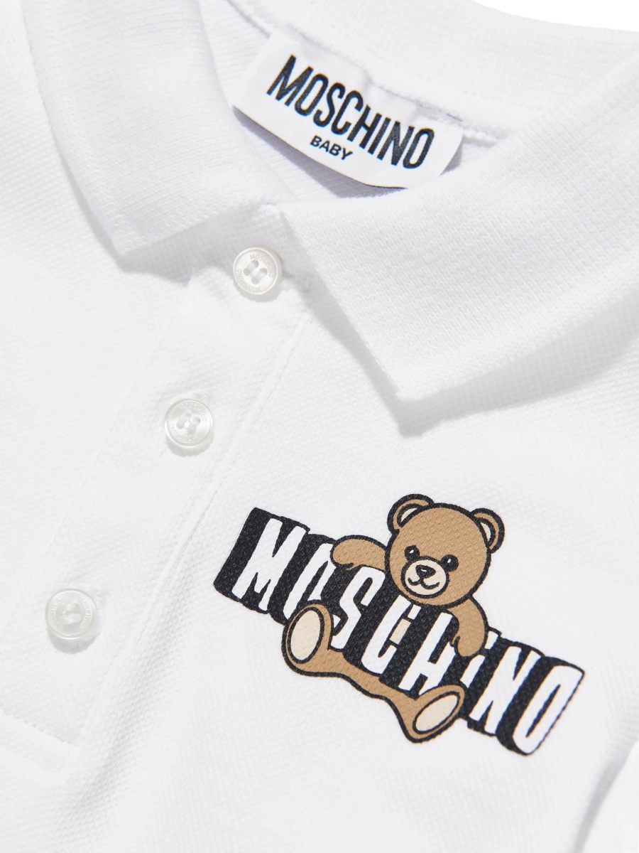 Tricou Polo Moschino alb - Img 3