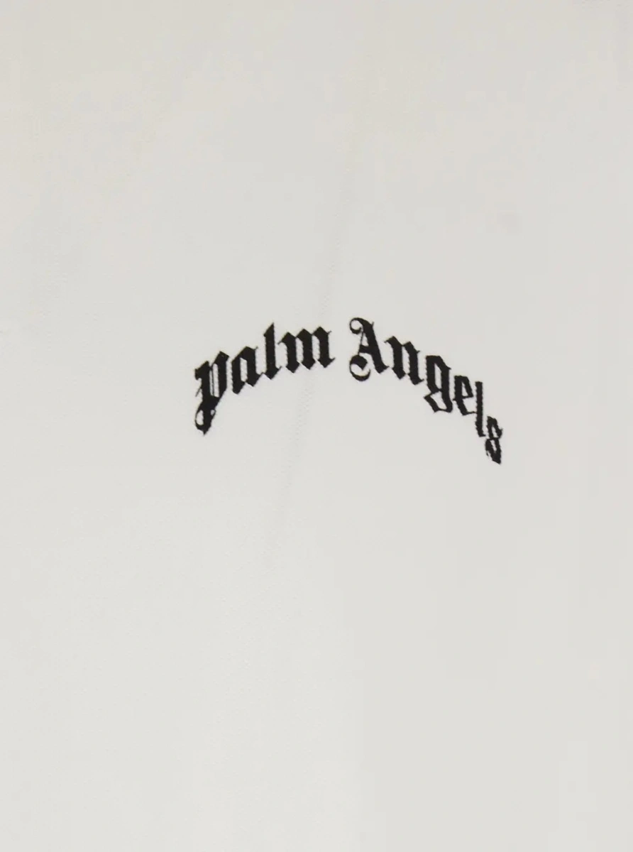 Tricou polo Palm Angels alb din bumbac - Img 3
