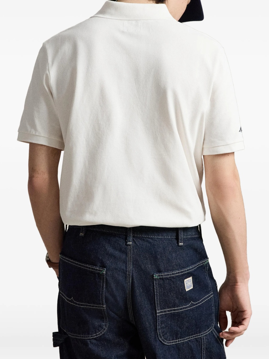 Tricou Polo Ralph Lauren alb din bumbac - Img 4