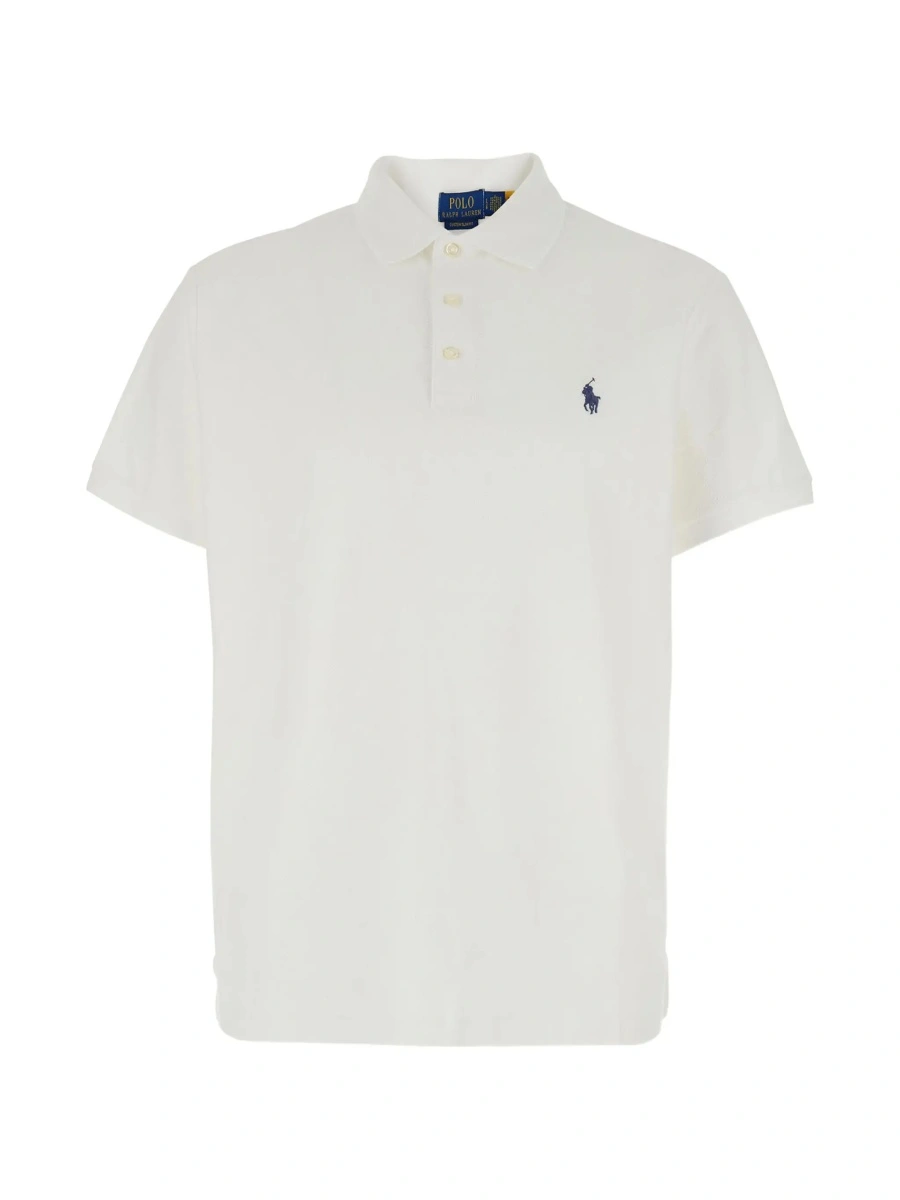 Tricou polo Ralph Lauren alb din bumbac - Img 6