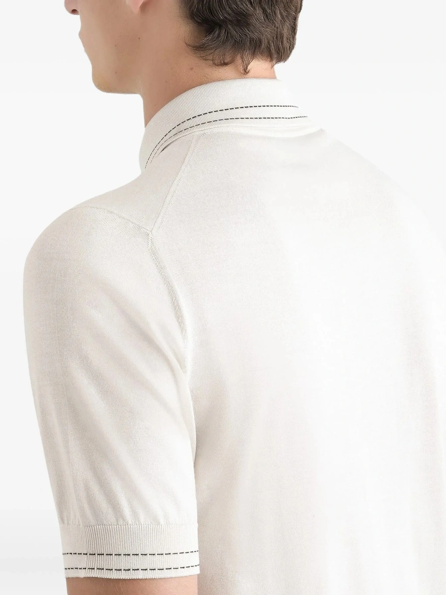 Tricou Polo Silk Polo with collar and short sleeves - Img 6