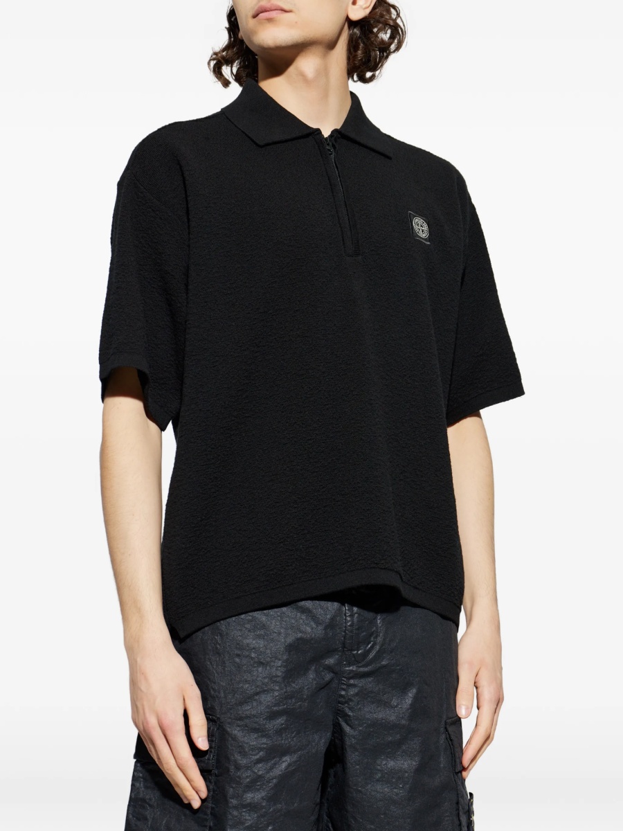 Tricou Polo Stone Island negru - Img 3