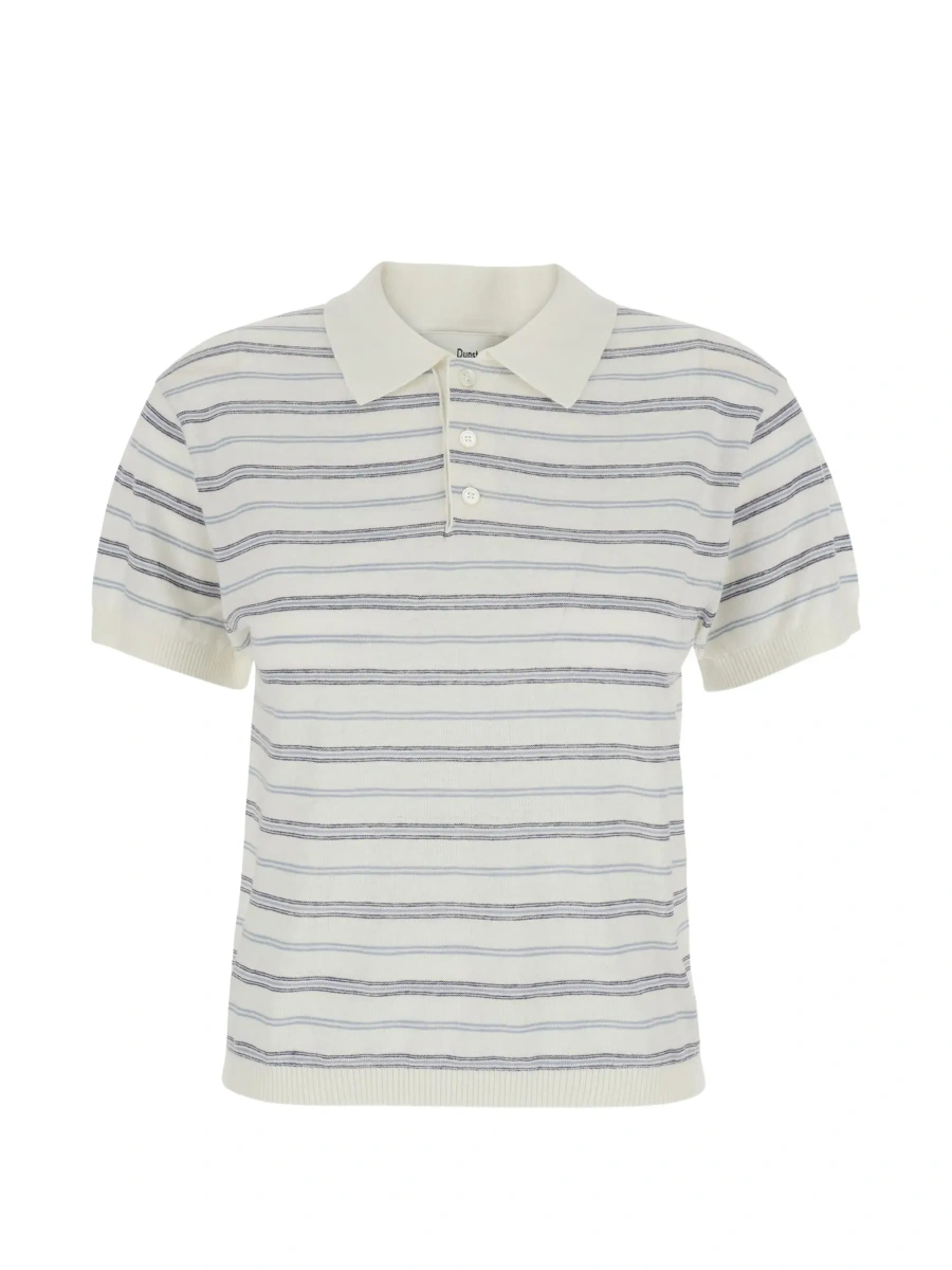 Tricou Polo UNISEX LINEN STRIPED POLO KNIT - Img 6