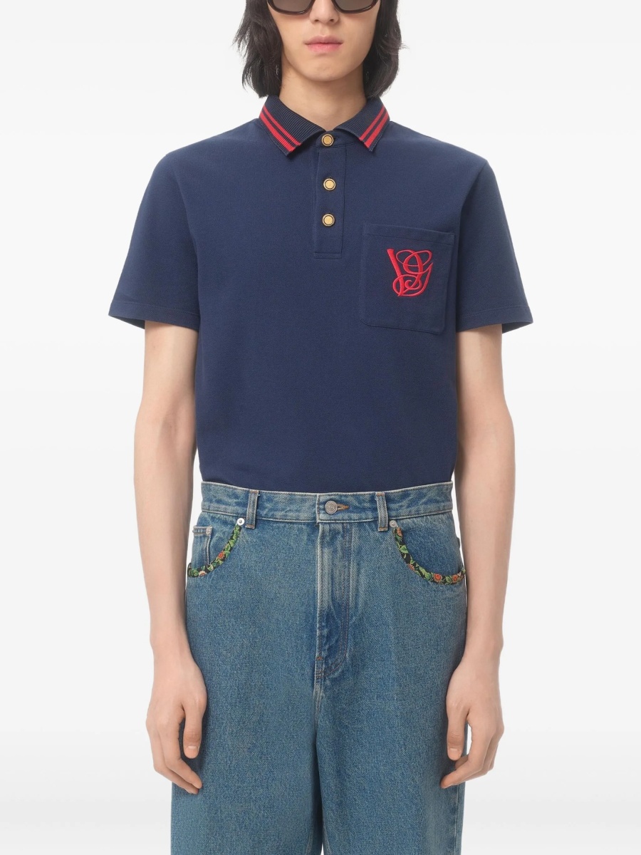 Tricou Polo Valentino Garavani albastru - Img 3