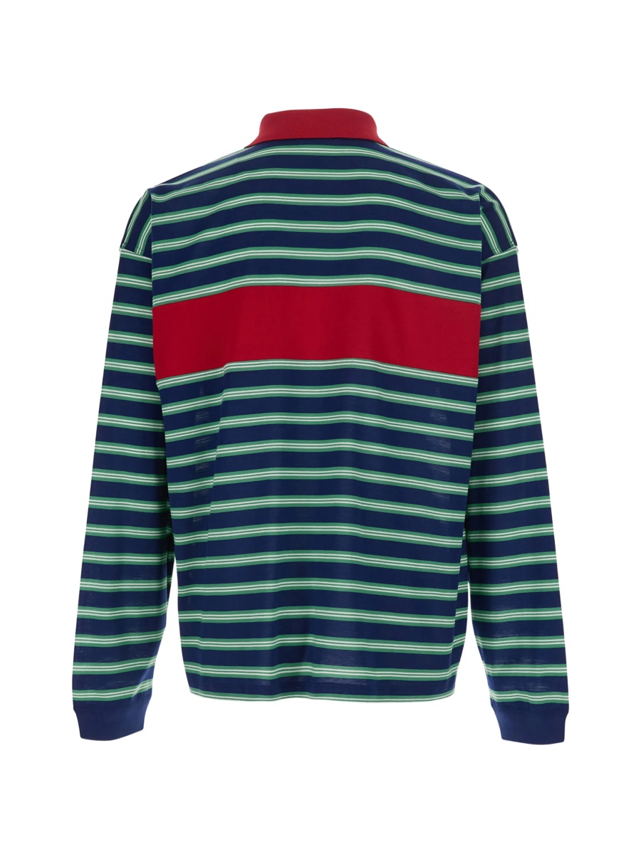 Tricou Polo Versace albastru din bumbac organic - Img 2