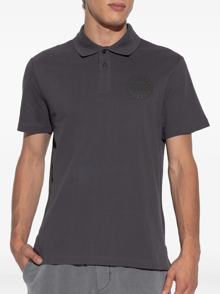 Tricou Polo Versace Jeans Couture gri - Img 3