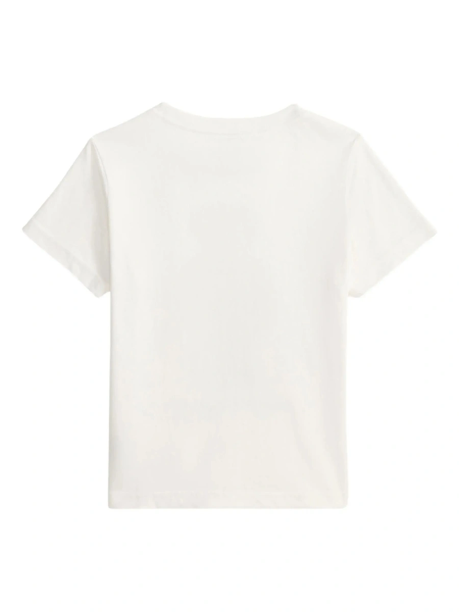 Tricou Ralph Lauren alb din bumbac - Img 4