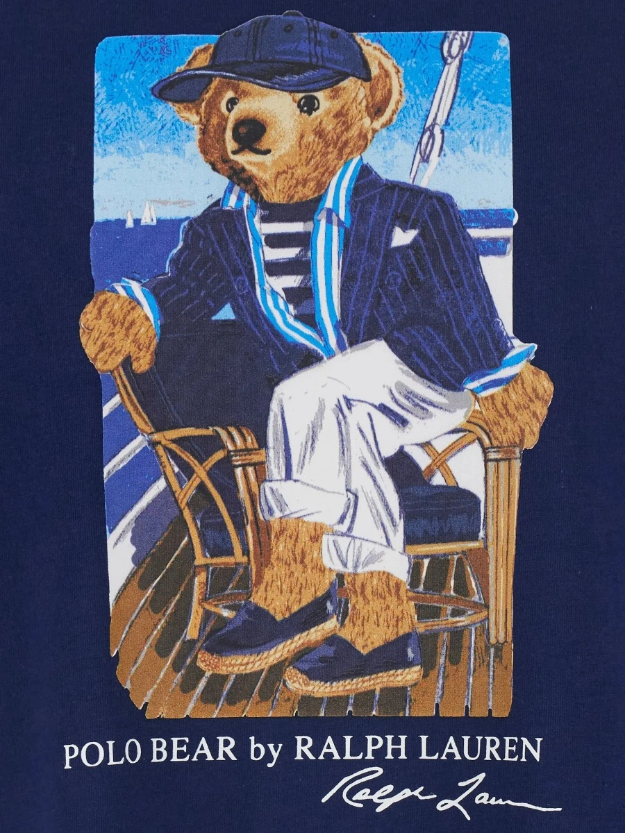 Tricou Ralph Lauren albastru din bumbac - Img 5