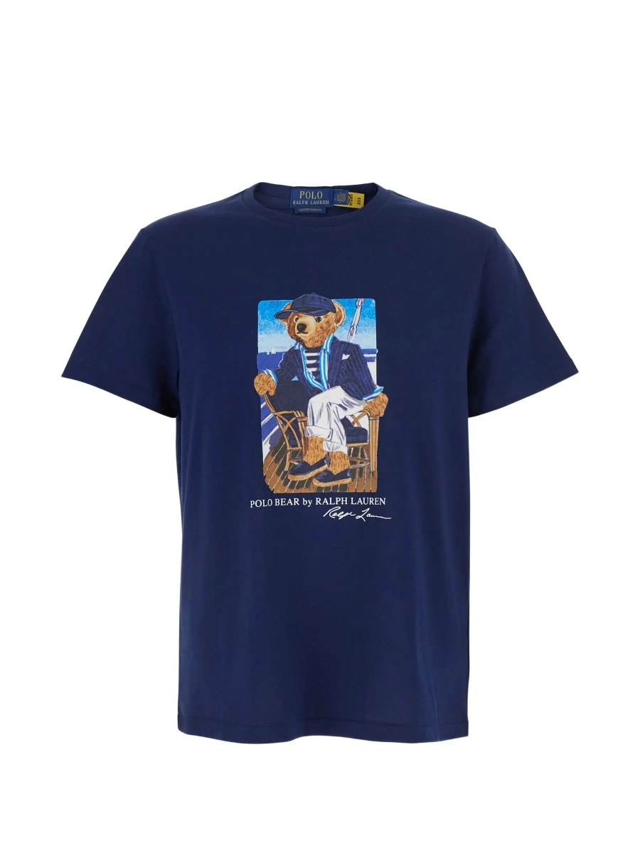 Tricou Ralph Lauren albastru din bumbac - Img 6