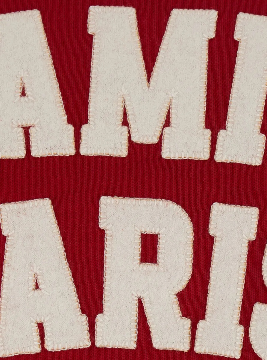 Tricou red T-shirt with embroidered logo on the front in cotton for women - Img 2