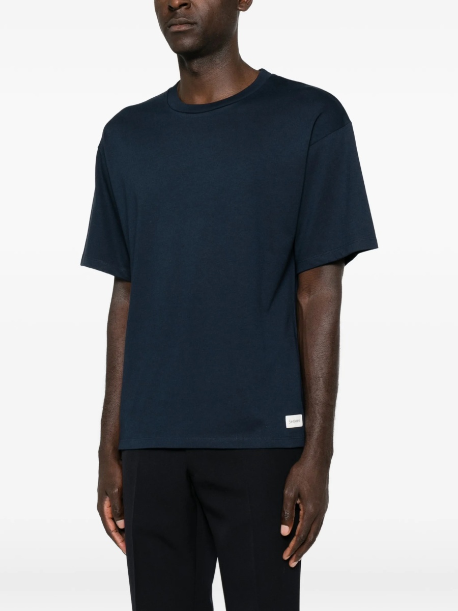 Tricou Saint Laurent albastru din modal si bumbac - Img 3