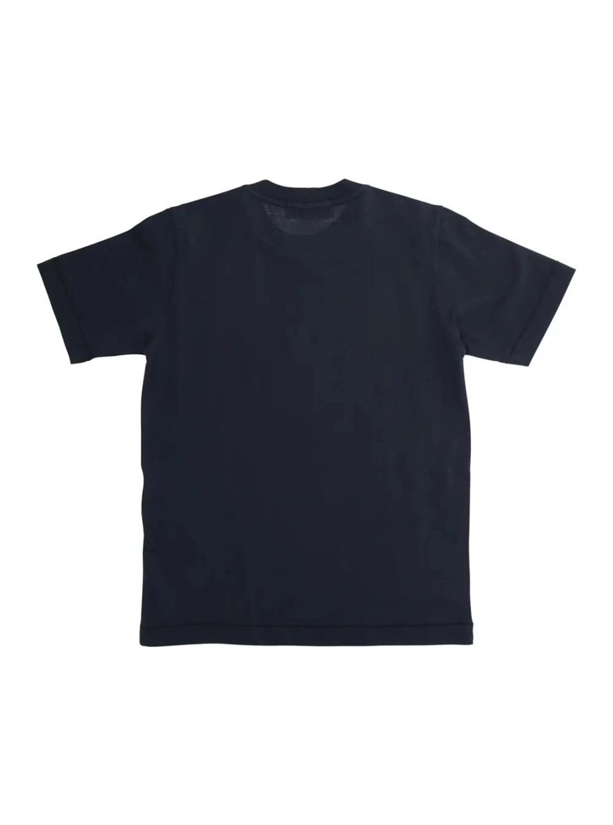 Tricou Stone Island albastru din bumbac - Img 2