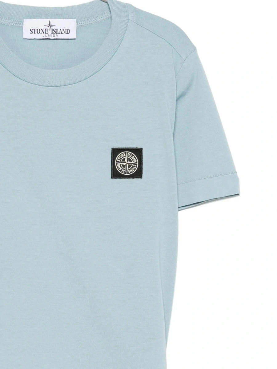 Tricou Stone Island albastru din bumbac - Img 5