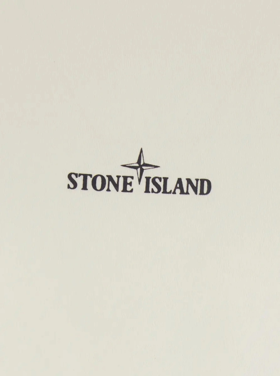 Tricou Stone Island bej din bumbac - Img 3