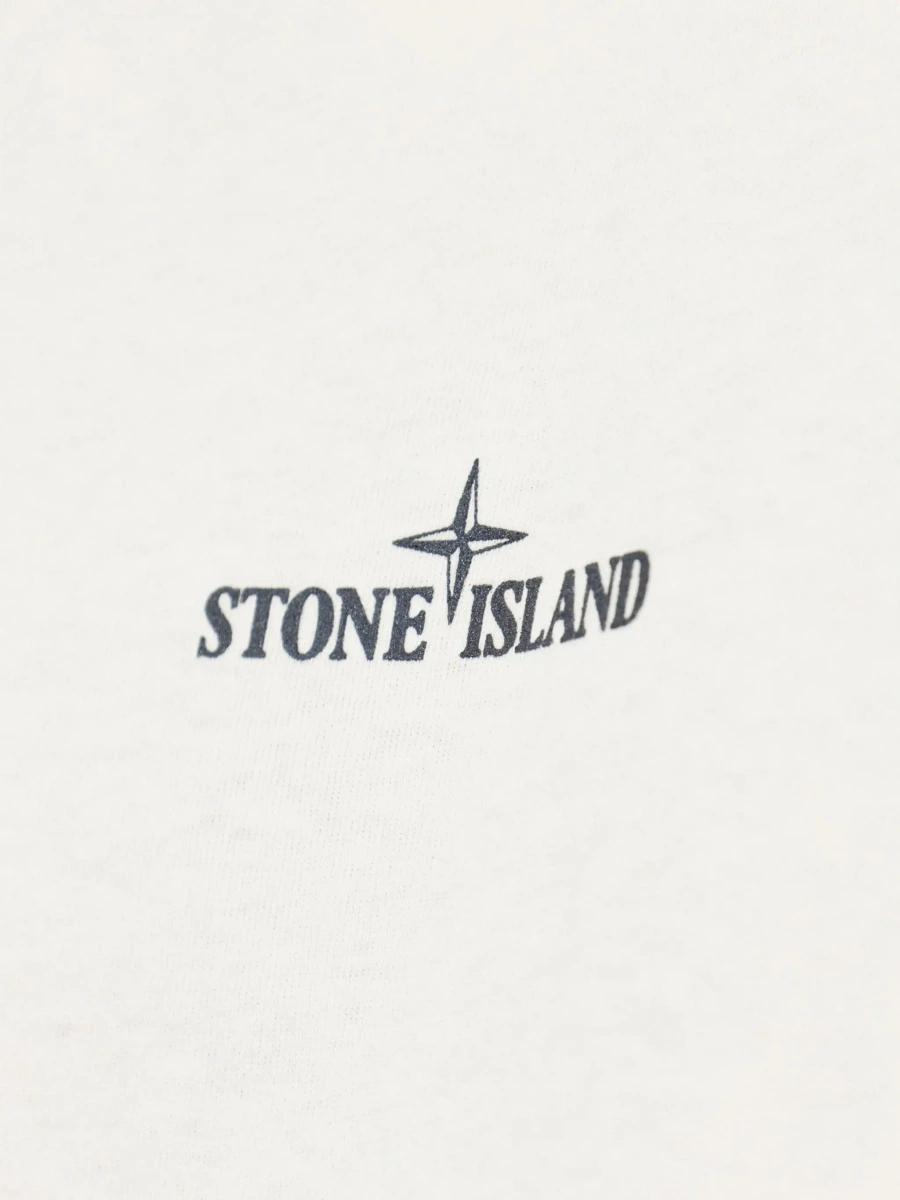 Tricou Stone Island bej din bumbac - Img 7