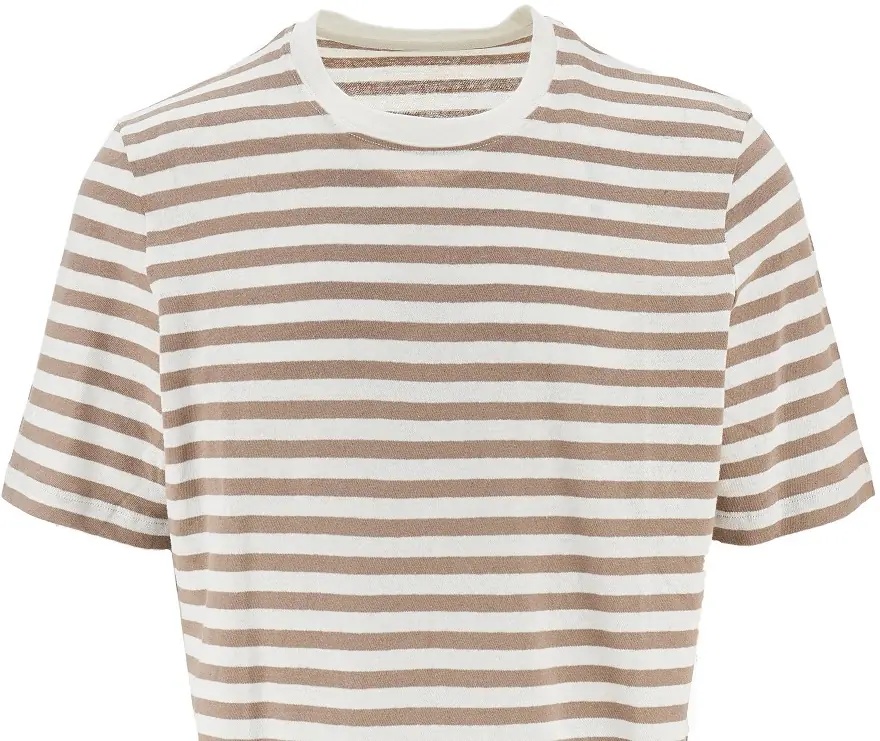 Tricou Striped cotton and linen T-shirt - Img 2