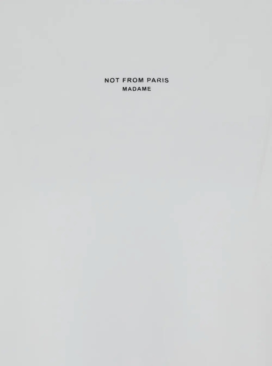 Tricou T-Shirt 'Le T-Shirt Slogan Classique' with Slogan Print on the Front in White Cotton for Men - Img 3
