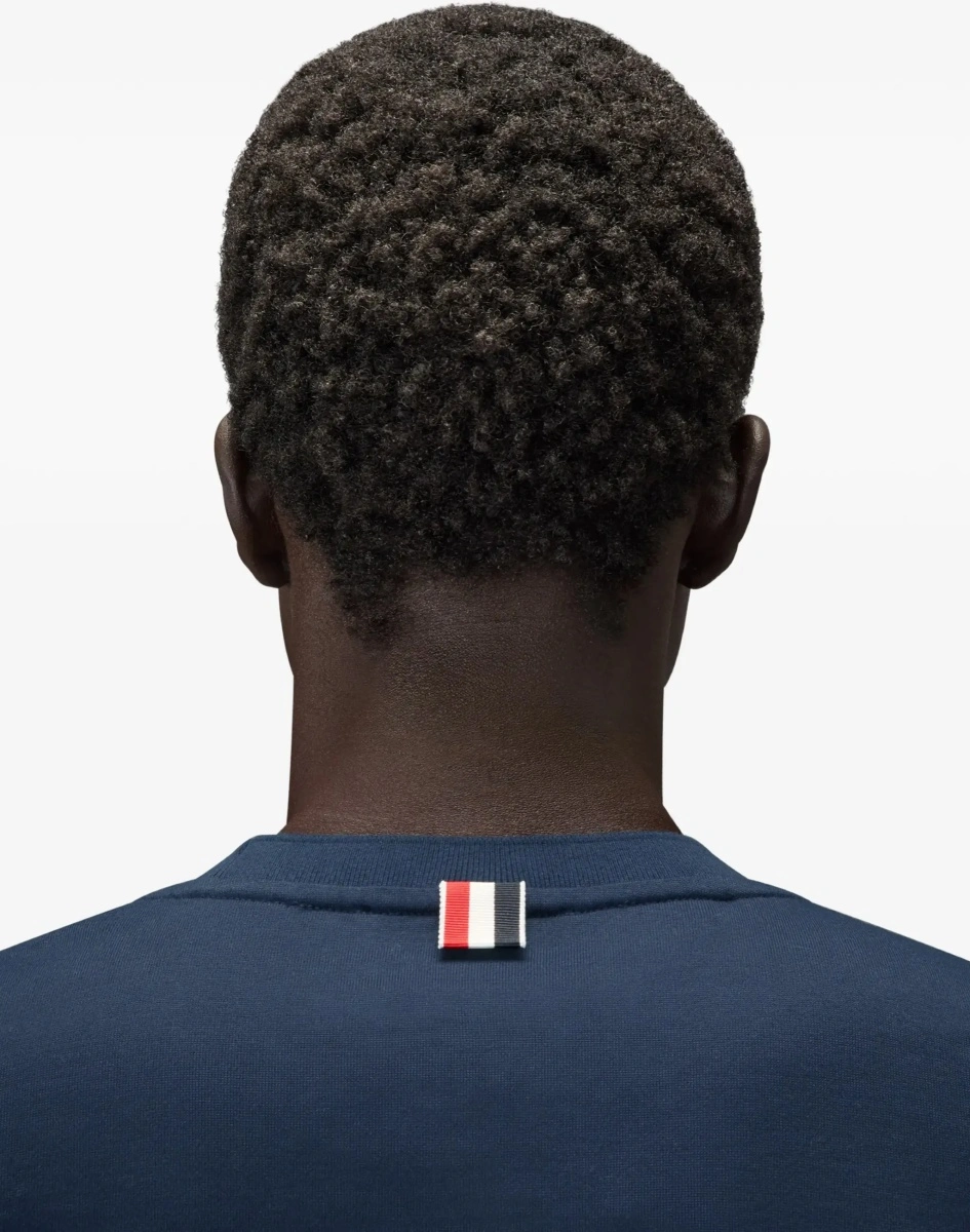 Tricou Thom Browne albastru din jerse - Img 7