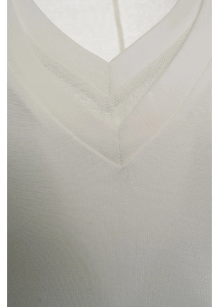 Tricou Thom / Krom alb din bumbac - Img 4