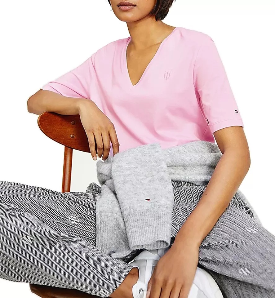 Tricou Tricou dama relaxed fit, decolteu V - Img 2