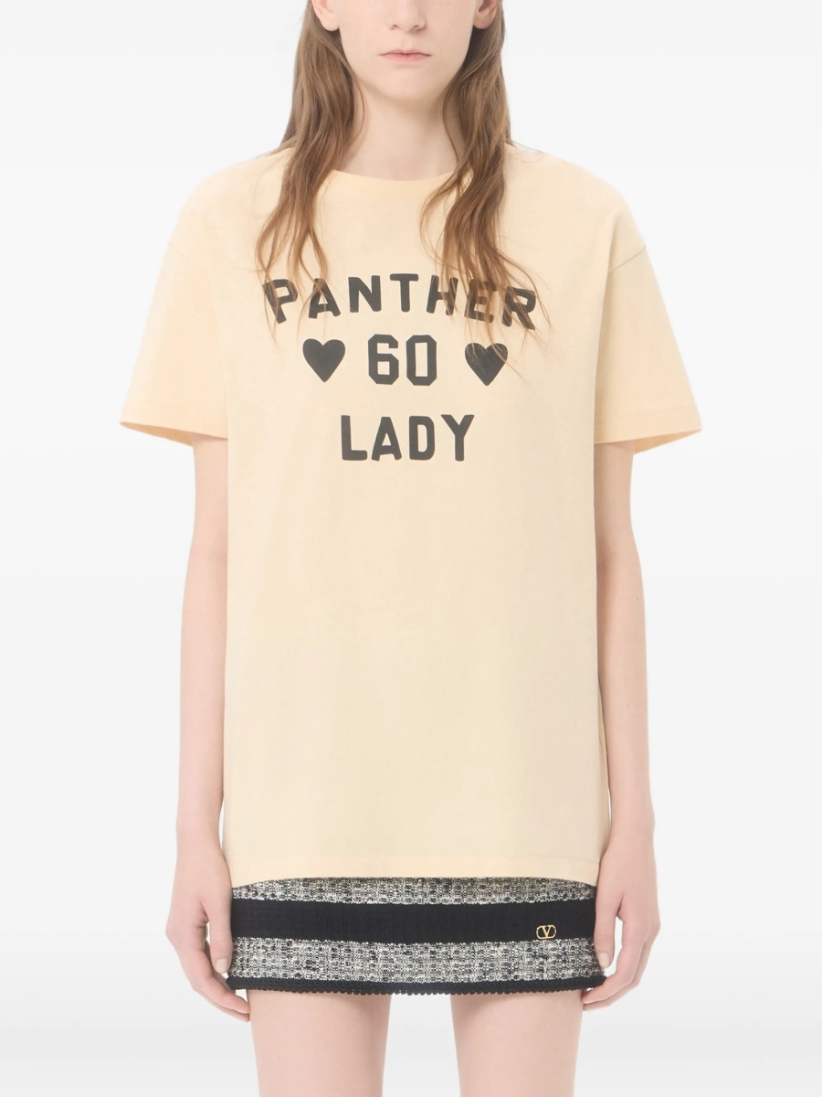 Tricou Valentino Garavani galben din bumbac - Img 3