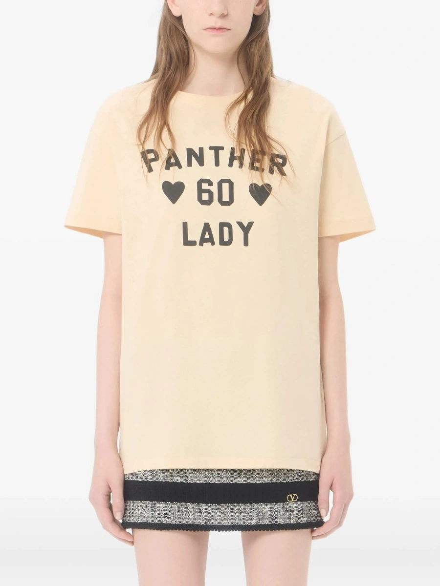 Tricou Valentino Garavani galben din bumbac - Img 3