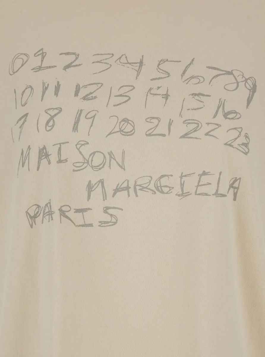 Tricou White Crew Neck T-Shirt with Large Logo Print on the Front in Cotton for Women - Img 3