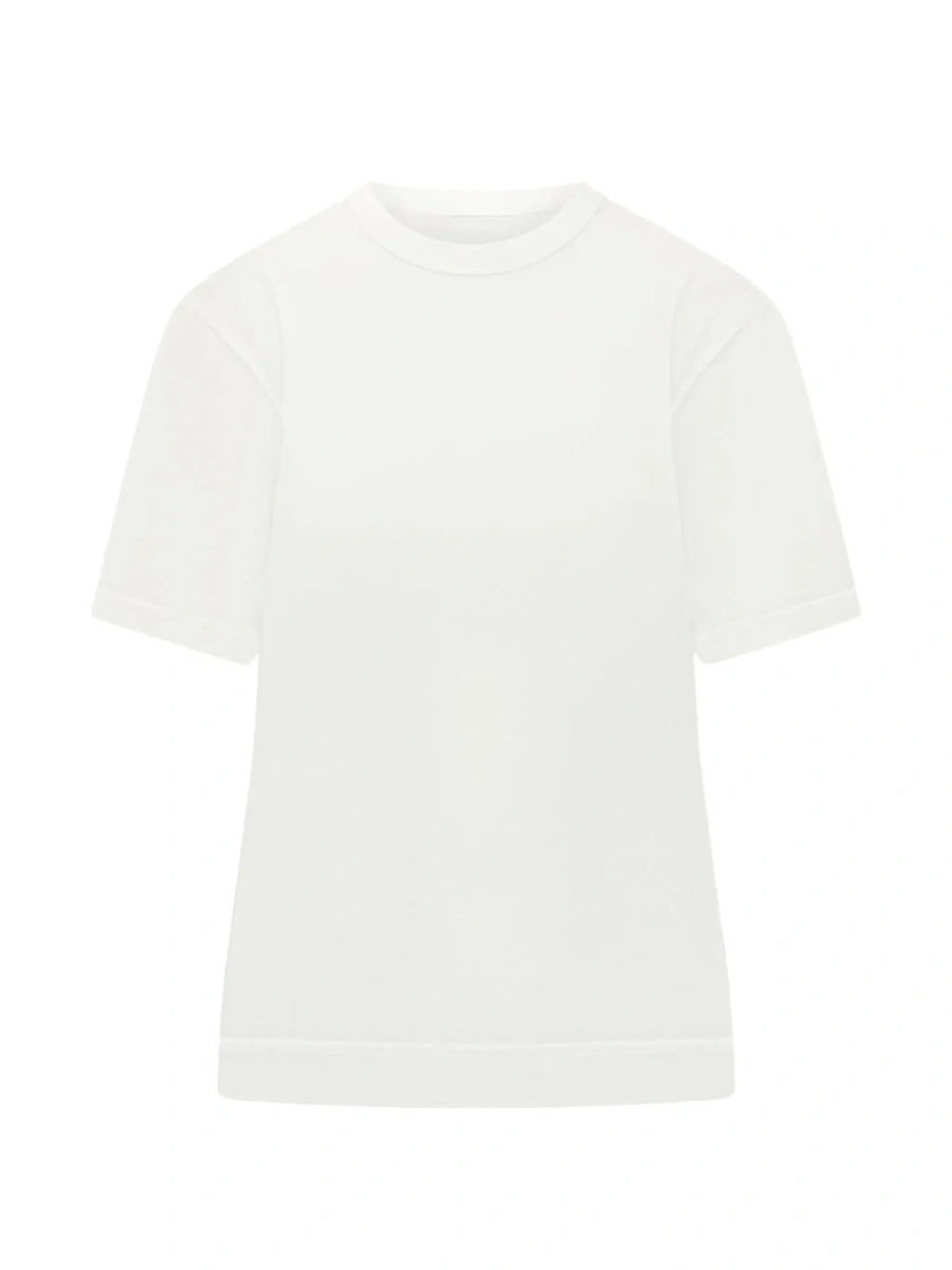 Tricou White T-Shirt with AMI de Coeur Patch in Cotton Woman - Img 5
