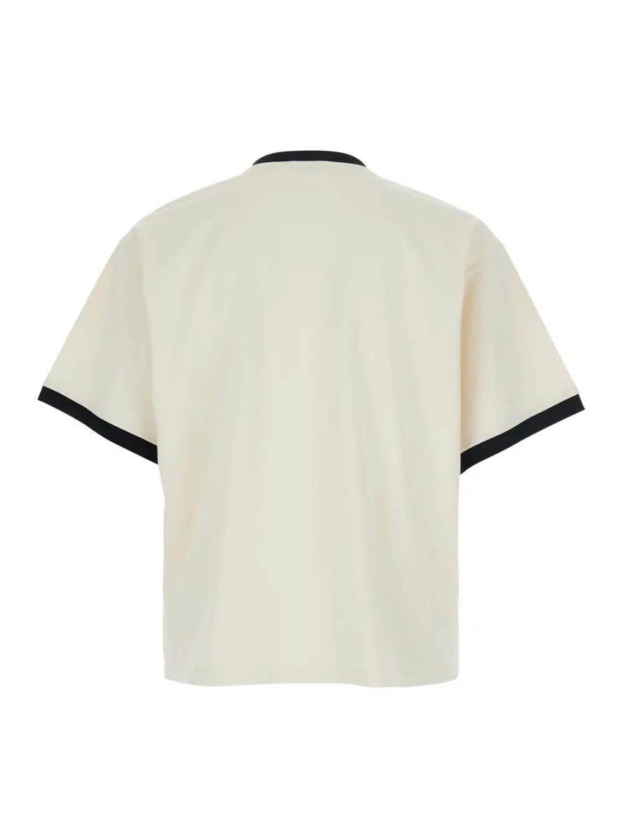 Tricou white T-shirt with Mudusa Doblone print on the front in cotton for men - Img 2