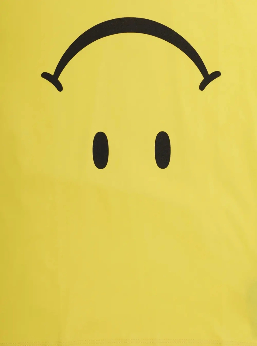 Tricou Yellow crew neck t-shirt with maxi print on the front in cotton boy - Img 3