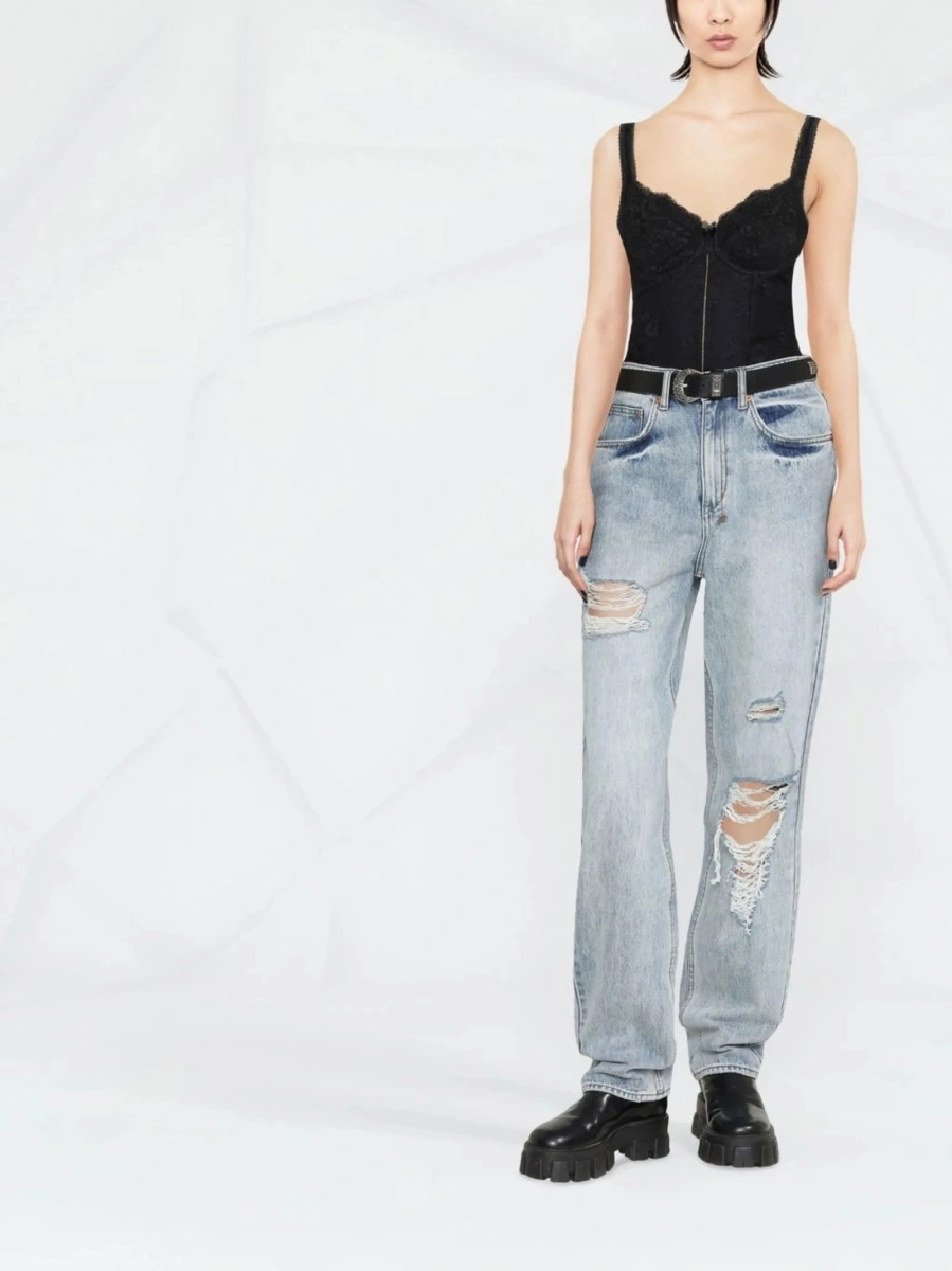 Vesta Balenciaga neagra din poliamida si spandex/elastan - Img 2