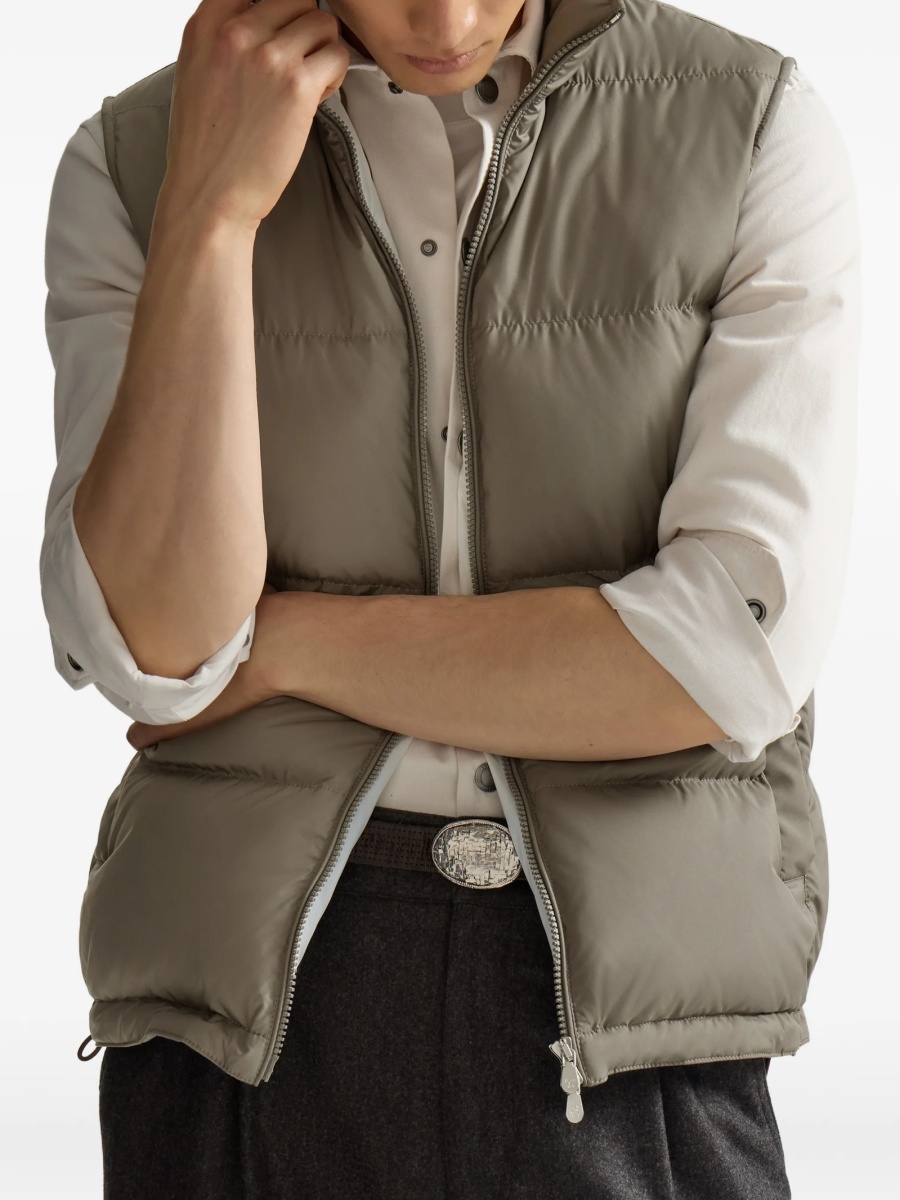 Vesta Brunello Cucinelli verde din polyester - Img 3