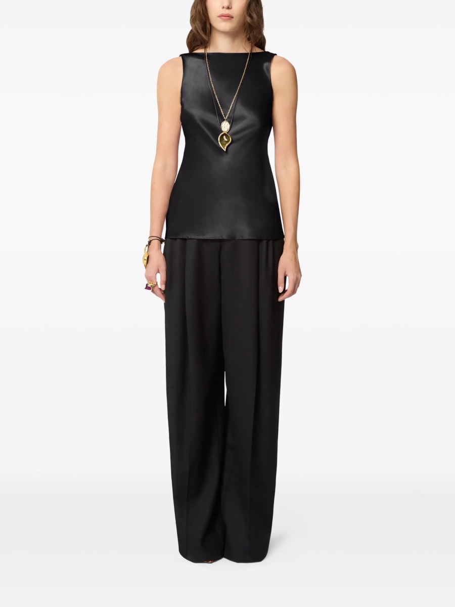 Vesta Nina Ricci neagra din material textil si matase - Img 2