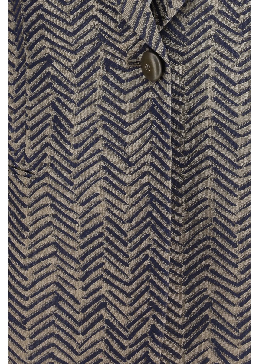 Vesta Single-breasted Jacket cchevron jacquard viscose - Img 3