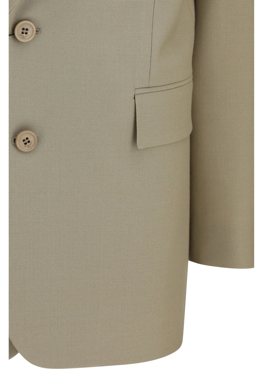 Vesta Single-breasted Jacket in wool and silk - Img 3
